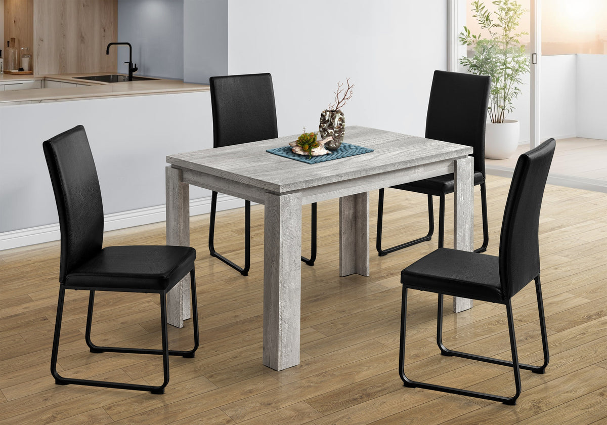 Dining Table, 48" Rectangular, Small, Kitchen, Dining Room, Grey Laminate, Contemporary, Modern