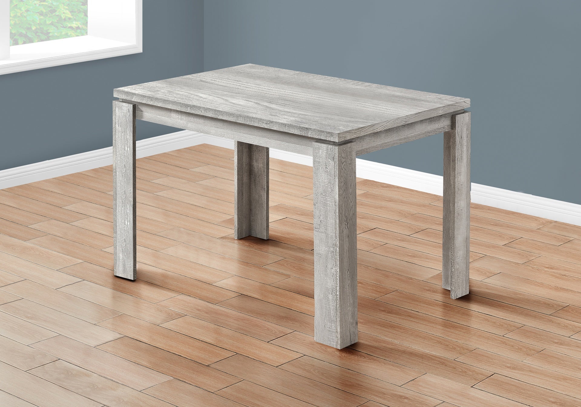 Dining Table, 48" Rectangular, Small, Kitchen, Dining Room, Grey Laminate, Contemporary, Modern