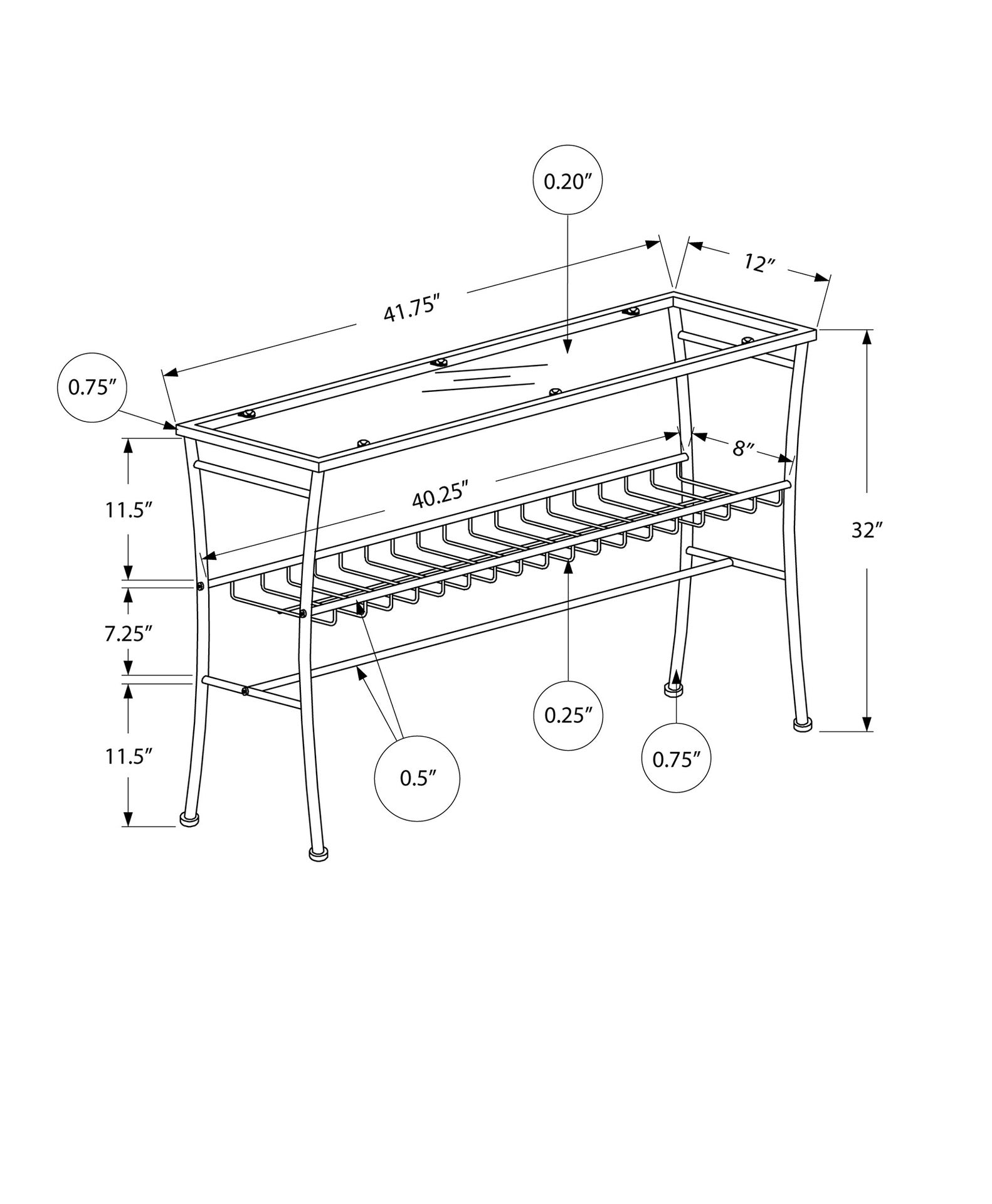 Accent Table, Console, Entryway, Narrow, Sofa, Living Room, Bedroom, Clear Tempered Glass, Silver Metal, Contemporary, Modern