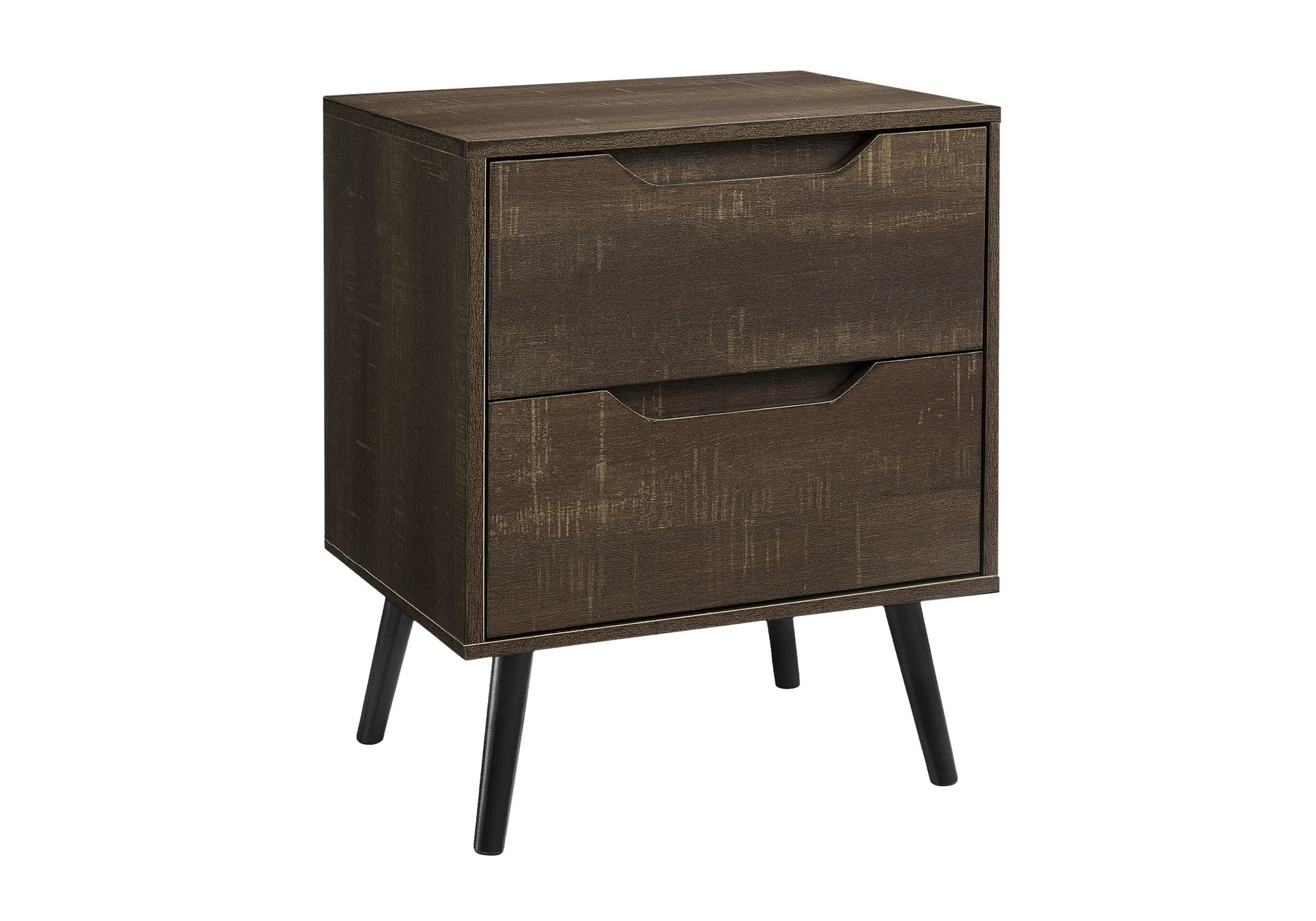 Accent Table, Side Table, End, Storage Drawer, Nightstand, Bedroom, Living Room, Brown Laminate, Modern, Contemporary