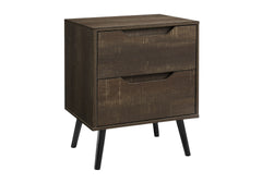 Accent Table, Side Table, End, Storage Drawer, Nightstand, Bedroom, Living Room, Brown Laminate, Modern, Contemporary