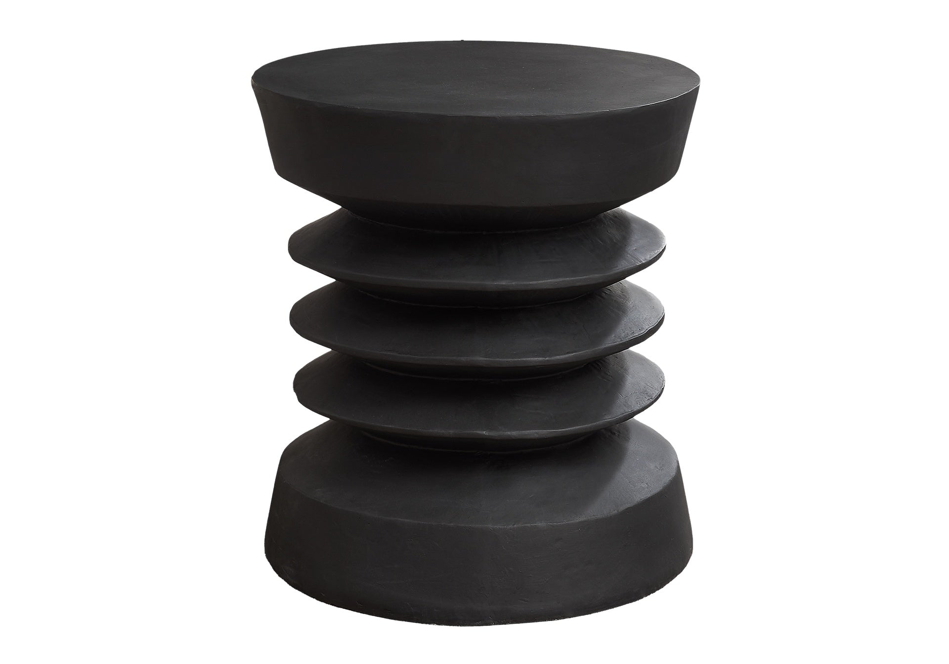 Accent Table, 25"h, Indoor Or Outdoor, Side Table, End, Bedroom, Living Room, Nightstand, Round, Black, Contemporary, Modern