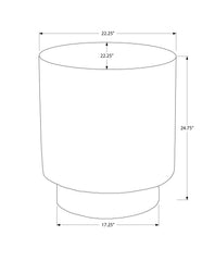 Accent Table, 25"h, Indoor Or Outdoor, Bedroom, End, Living Room, Nightstand, Round, Side Table, Grey, Contemporary, Modern