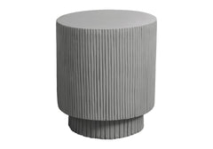 Accent Table, 25"h, Indoor Or Outdoor, Bedroom, End, Living Room, Nightstand, Round, Side Table, Grey, Contemporary, Modern
