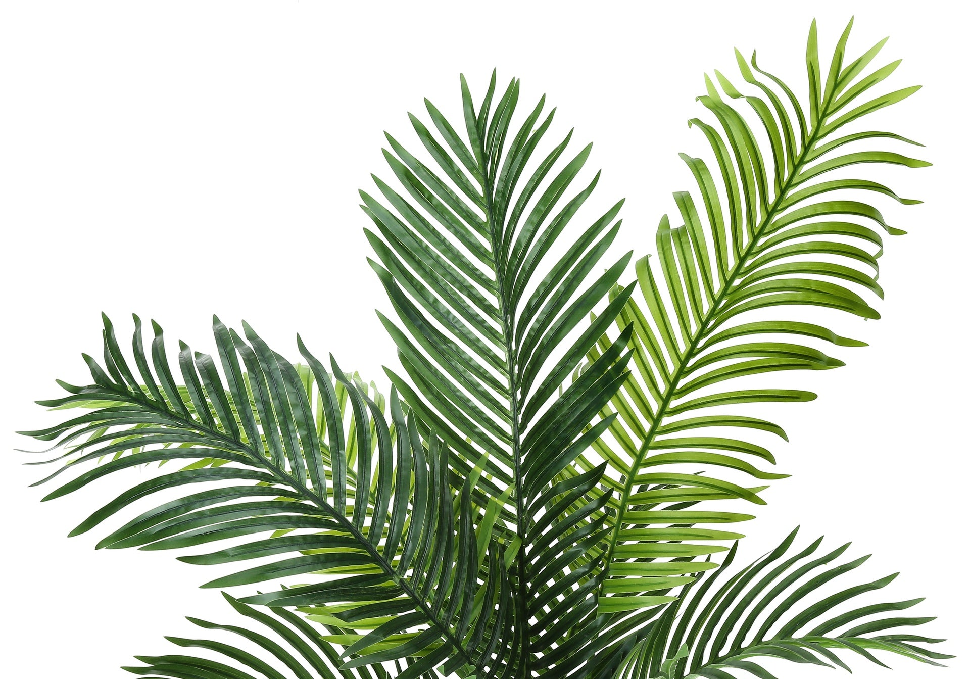 Artificial Plant, 47" Tall, Palm Tree, Indoor, Faux, Fake, Floor, Greenery, Potted, Real Touch, Decorative, Green Leaves, Black Pot