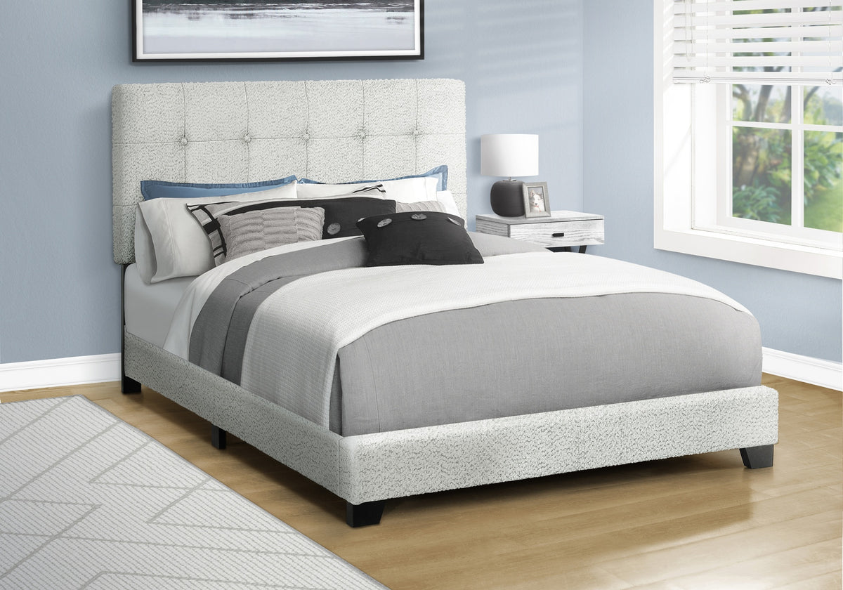 Bed, Full Size, Bedroom, Upholstered, Frame Only, Transitional