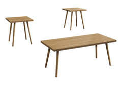 Table Set, 3pcs Set, Accent, Coffee, End, Living Room, Walnut Laminate, Contemporary, Modern