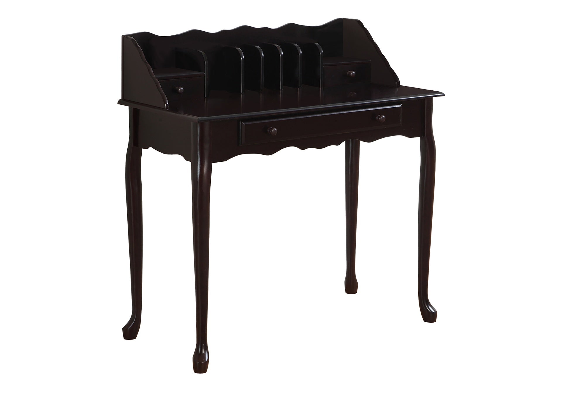 Computer Desk, Home Office, Laptop, Storage Drawers, 36"l, Work, Brown Wood, Traditional