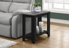 Accent Table, Side, End, Nightstand, Lamp, Living Room, Bedroom, Black And Grey Laminate, Transitional