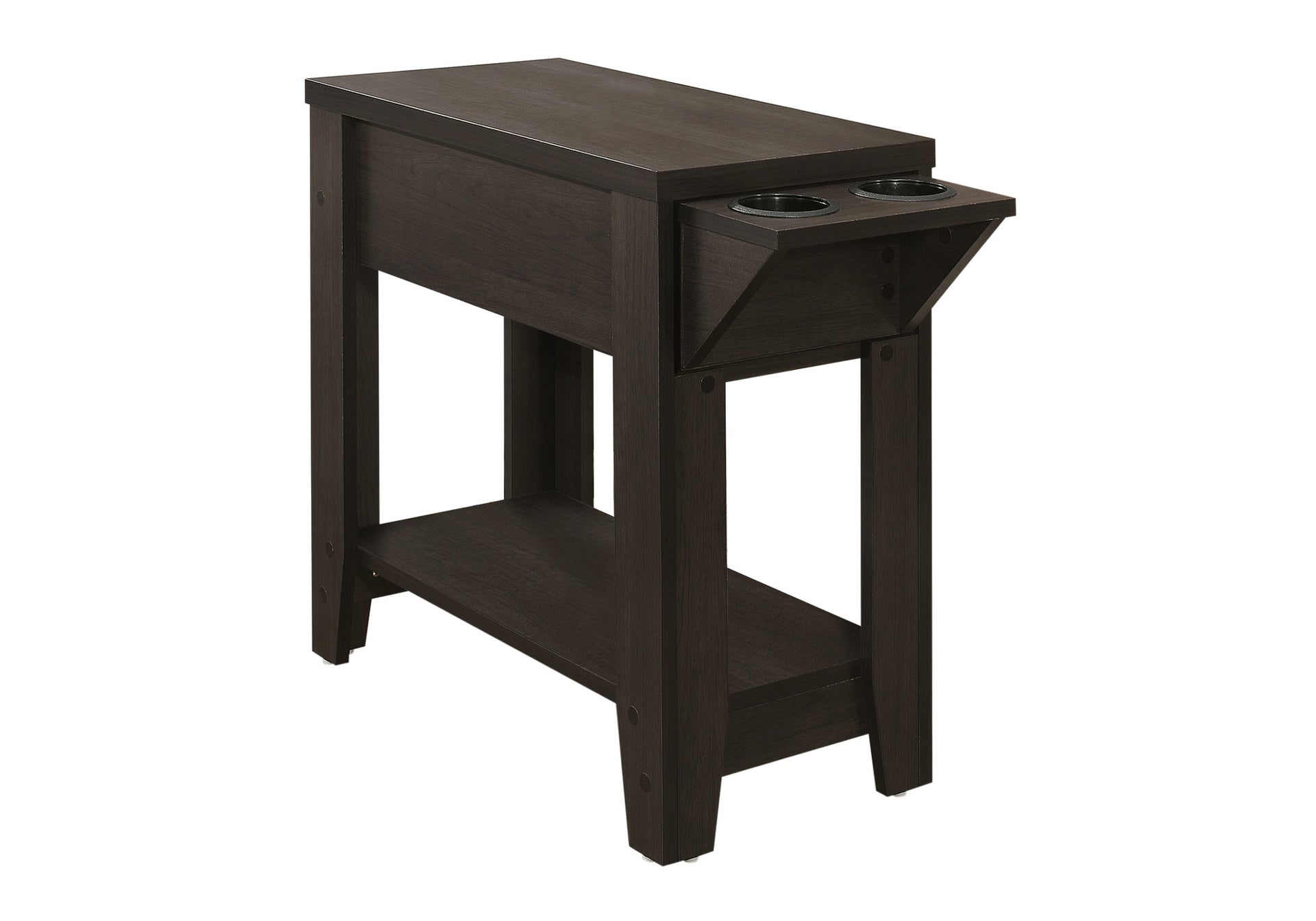 Accent Table, Side, End, Storage, Lamp, Living Room, Bedroom, Brown Laminate, Transitional