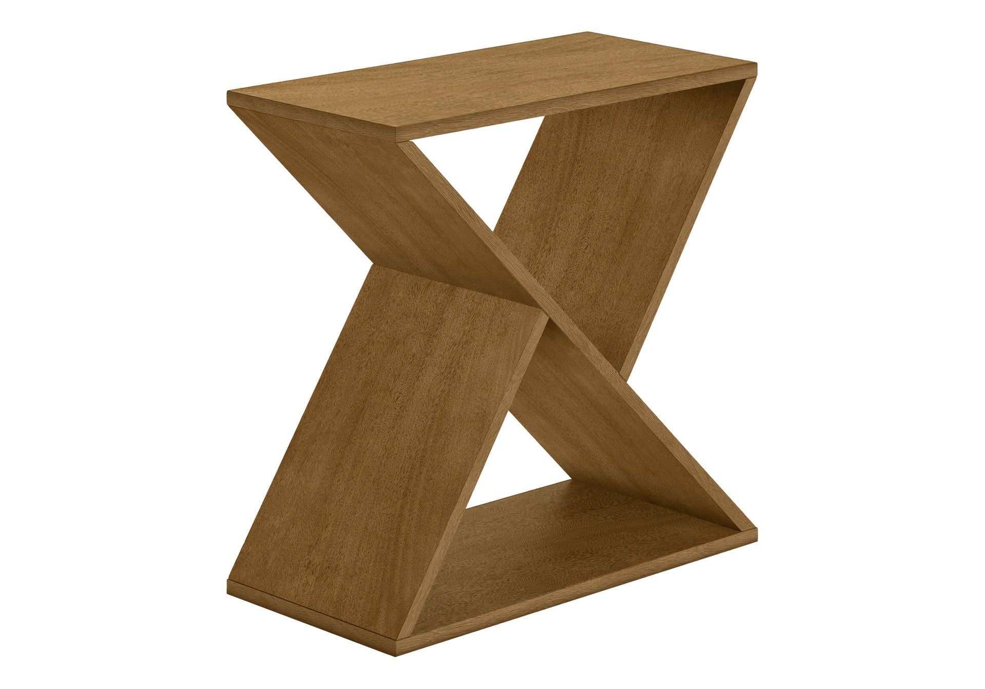 Accent Table, Side, End, Nightstand, Narrow, Small, Bedroom, Living Room, Lamp, Brown Veneer, Contemporary