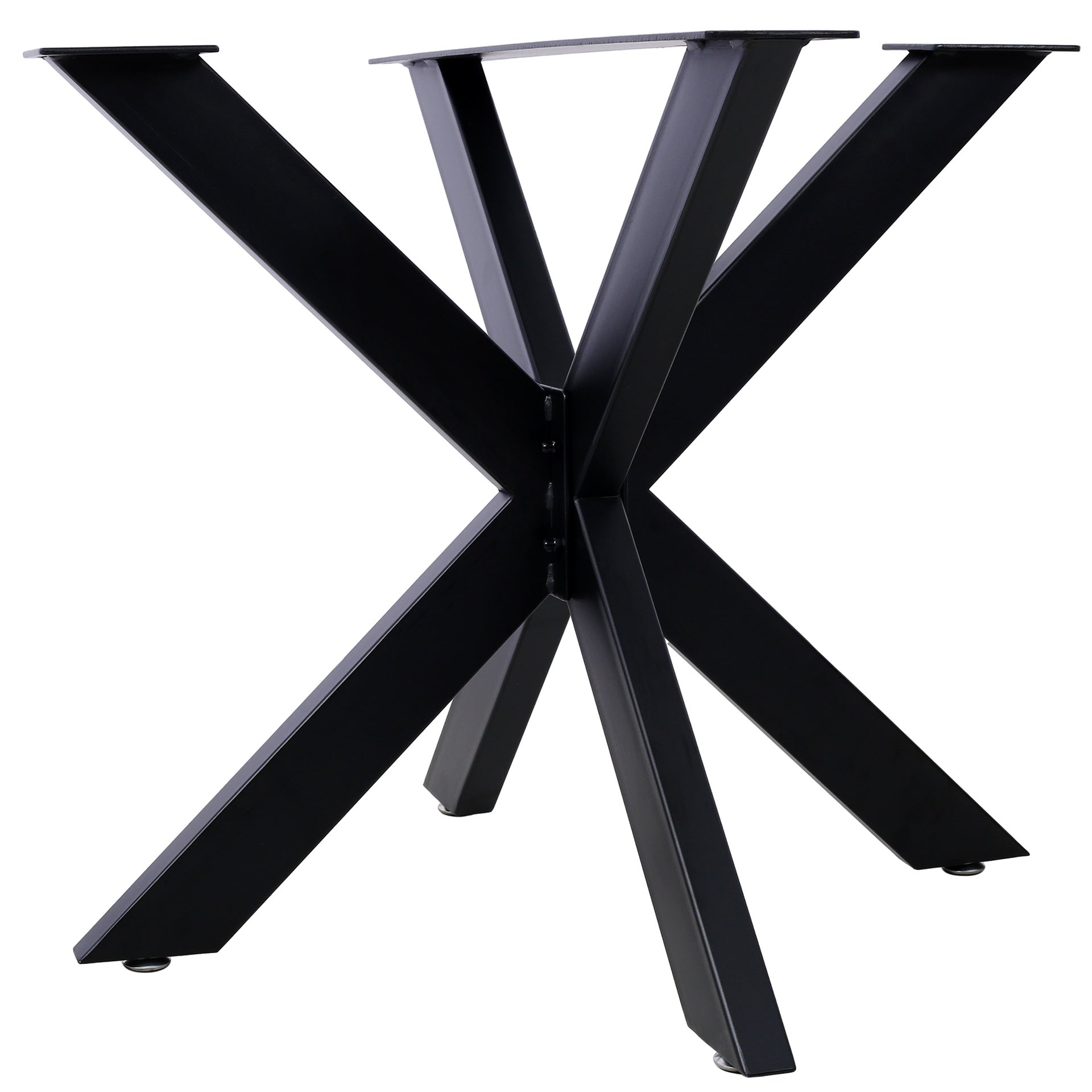 Spider Shaped Steel Table Legs,28"H x32"W x 33"D Metal Dining Table Frame,Heavy Duty Box Section Table Base,Black Country Industrial Style Metal Coffee Desk Legs Dining Legs-Spider-Shaped