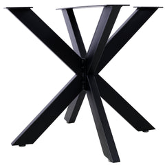 Spider Shaped Steel Table Legs,28"H x32"W x 33"D Metal Dining Table Frame,Heavy Duty Box Section Table Base,Black Country Industrial Style Metal Coffee Desk Legs Dining Legs-Spider-Shaped