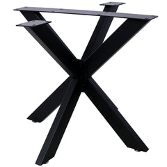 Spider Shaped Steel Table Legs,28"H x32"W x 33"D Metal Dining Table Frame,Heavy Duty Box Section Table Base,Black Country Industrial Style Metal Coffee Desk Legs Dining Legs-Spider-Shaped