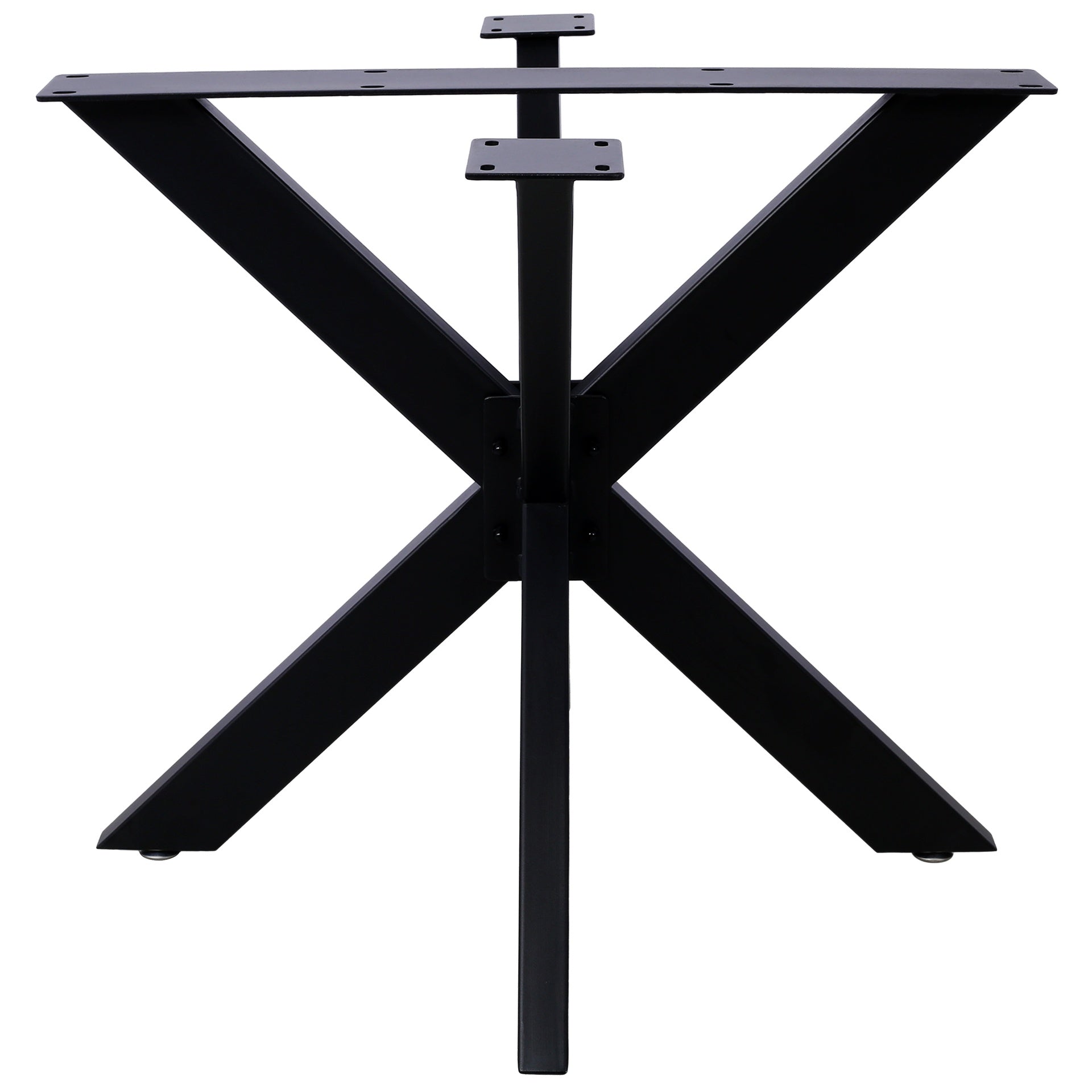 Spider Shaped Steel Table Legs,28"H x32"W x 33"D Metal Dining Table Frame,Heavy Duty Box Section Table Base,Black Country Industrial Style Metal Coffee Desk Legs Dining Legs-Spider-Shaped