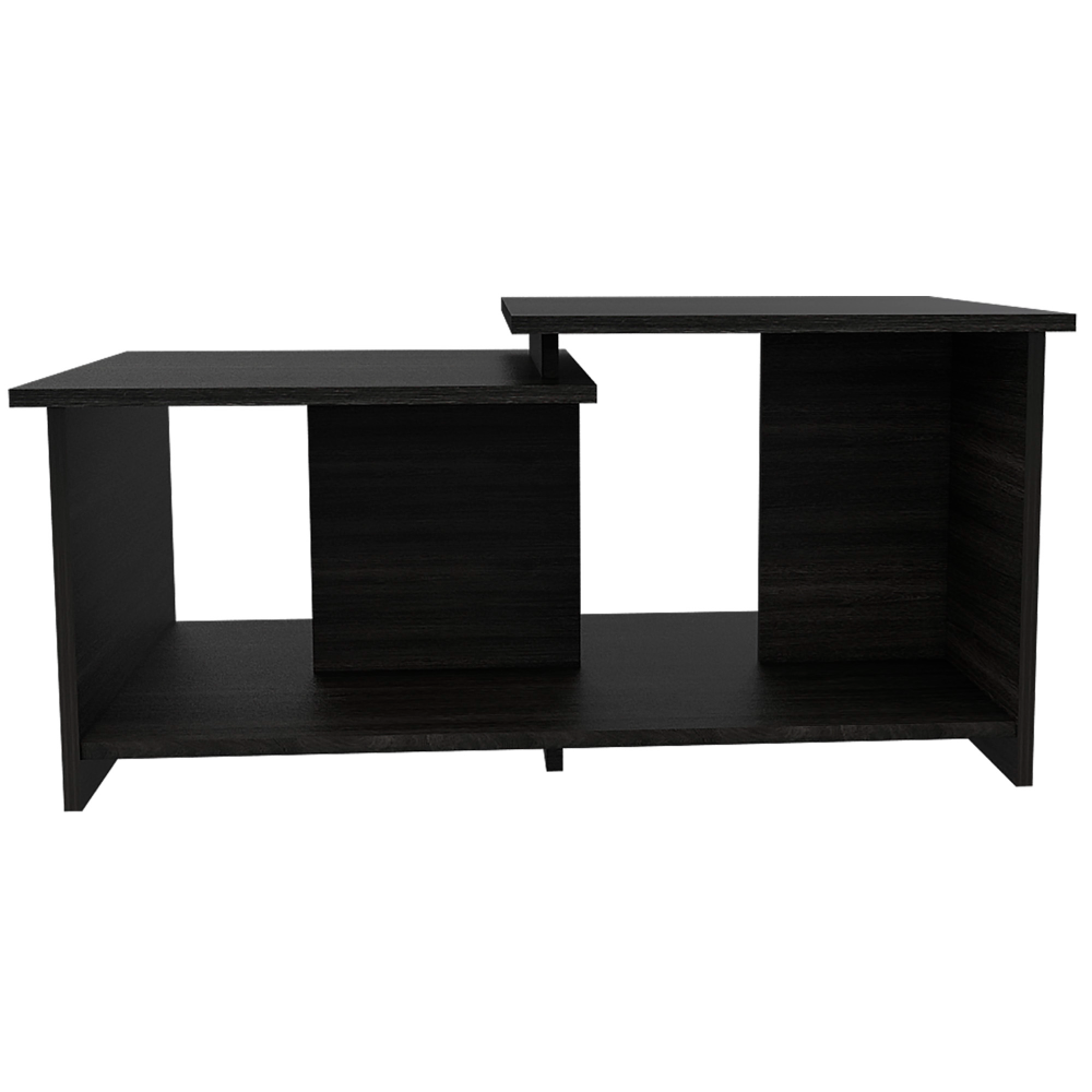 Coffee Table, Lower Open Shelf, Black