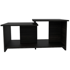 Coffee Table, Lower Open Shelf, Black