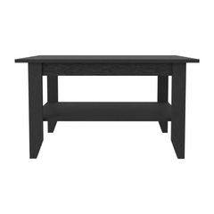 Coffee Table, Four Legs, One Shelf, Black