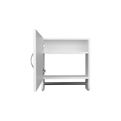 Medicine Cabinet 19.70" H, with 1 Door, 2 Shelves, 1 Mirror, White