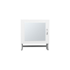 Medicine Cabinet 19.70" H, with 1 Door, 2 Shelves, 1 Mirror, White