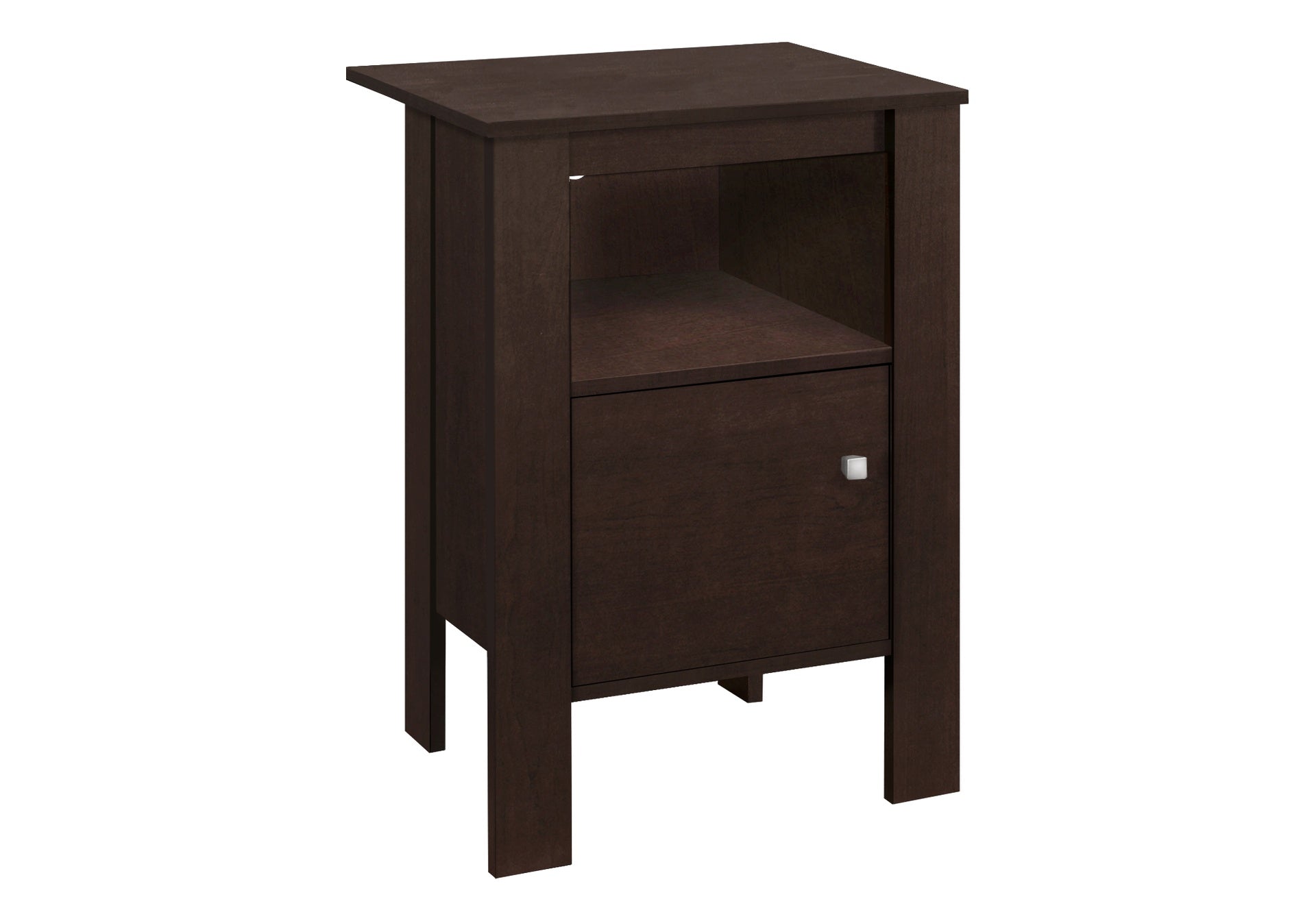 Accent Table, Side, End, Nightstand, Lamp, Storage, Living Room, Bedroom, Brown Laminate, Transitional