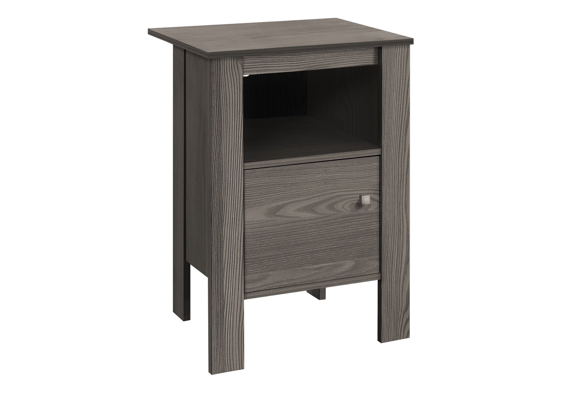 Accent Table, Side, End, Nightstand, Lamp, Storage, Living Room, Bedroom, Grey Laminate, Transitional