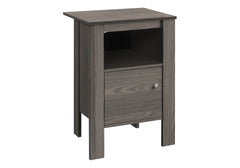 Accent Table, Side, End, Nightstand, Lamp, Storage, Living Room, Bedroom, Grey Laminate, Transitional