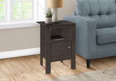 Accent Table, Side, End, Nightstand, Lamp, Storage, Living Room, Bedroom, Brown Laminate, Transitional