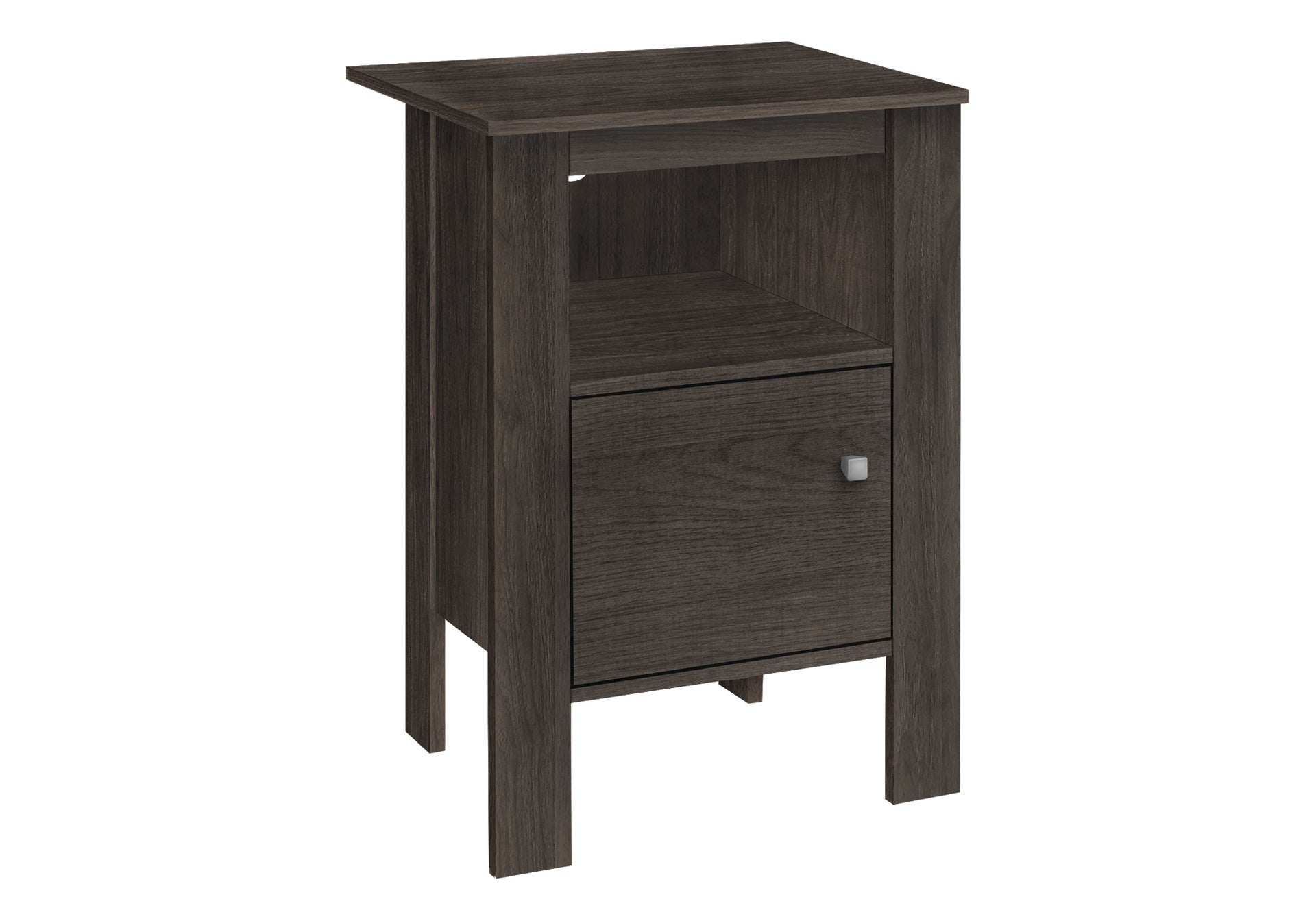Accent Table, Side, End, Nightstand, Lamp, Storage, Living Room, Bedroom, Brown Laminate, Transitional