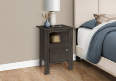 Accent Table, Side, End, Nightstand, Lamp, Storage, Living Room, Bedroom, Brown Laminate, Transitional