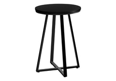 Accent Table, Side, Round, End, Nightstand, Lamp, Living Room, Bedroom, Black Laminate, Black Metal, Contemporary, Modern