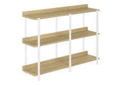 Accent Table, Console, Entryway, Narrow, Sofa, Living Room, Bedroom, Natural Laminate, Black Metal, Contemporary, Modern