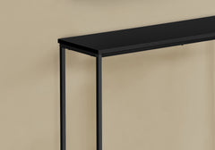 Accent Table, Console, Entryway, Narrow, Sofa, Living Room, Bedroom, Black Laminate, Black Metal, Contemporary, Modern