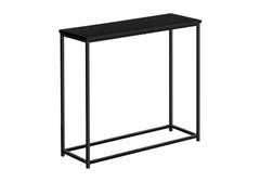 Accent Table, Console, Entryway, Narrow, Sofa, Living Room, Bedroom, Black Laminate, Black Metal, Contemporary, Modern