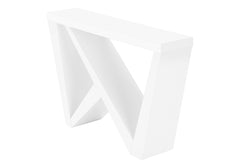 Accent Table, Console, Entryway, Narrow, Sofa, Living Room, Bedroom, White Laminate, Contemporary, Modern