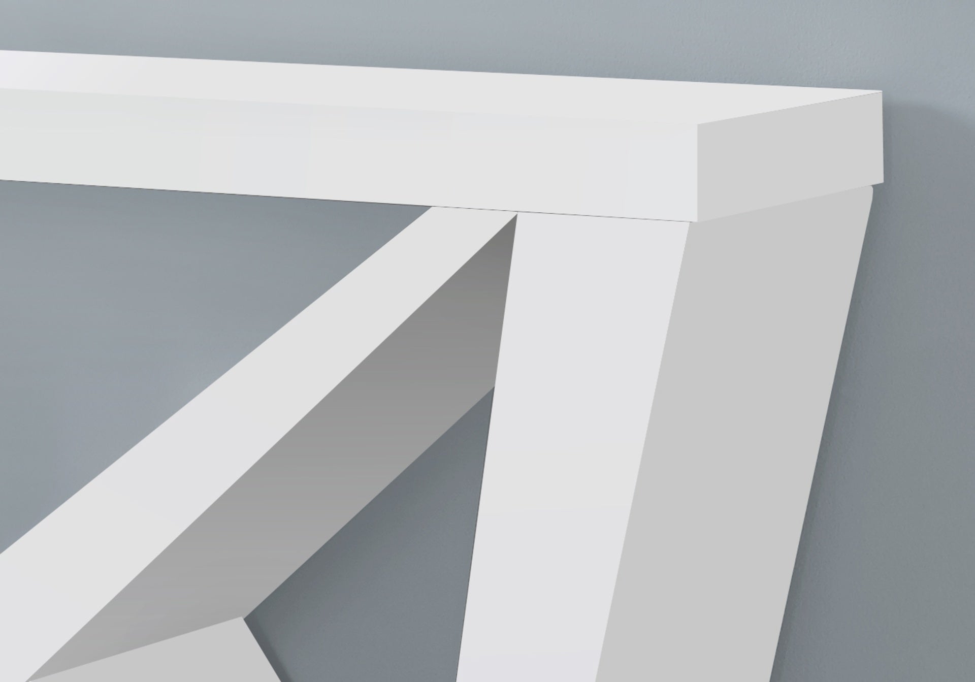 Accent Table, Console, Entryway, Narrow, Sofa, Living Room, Bedroom, White Laminate, Contemporary, Modern