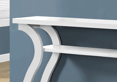 Accent Table, Console, Entryway, Narrow, Sofa, Living Room, Bedroom, White Laminate, Contemporary, Modern