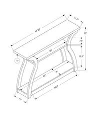 Accent Table, Console, Entryway, Narrow, Sofa, Living Room, Bedroom, Black Laminate, Contemporary, Modern