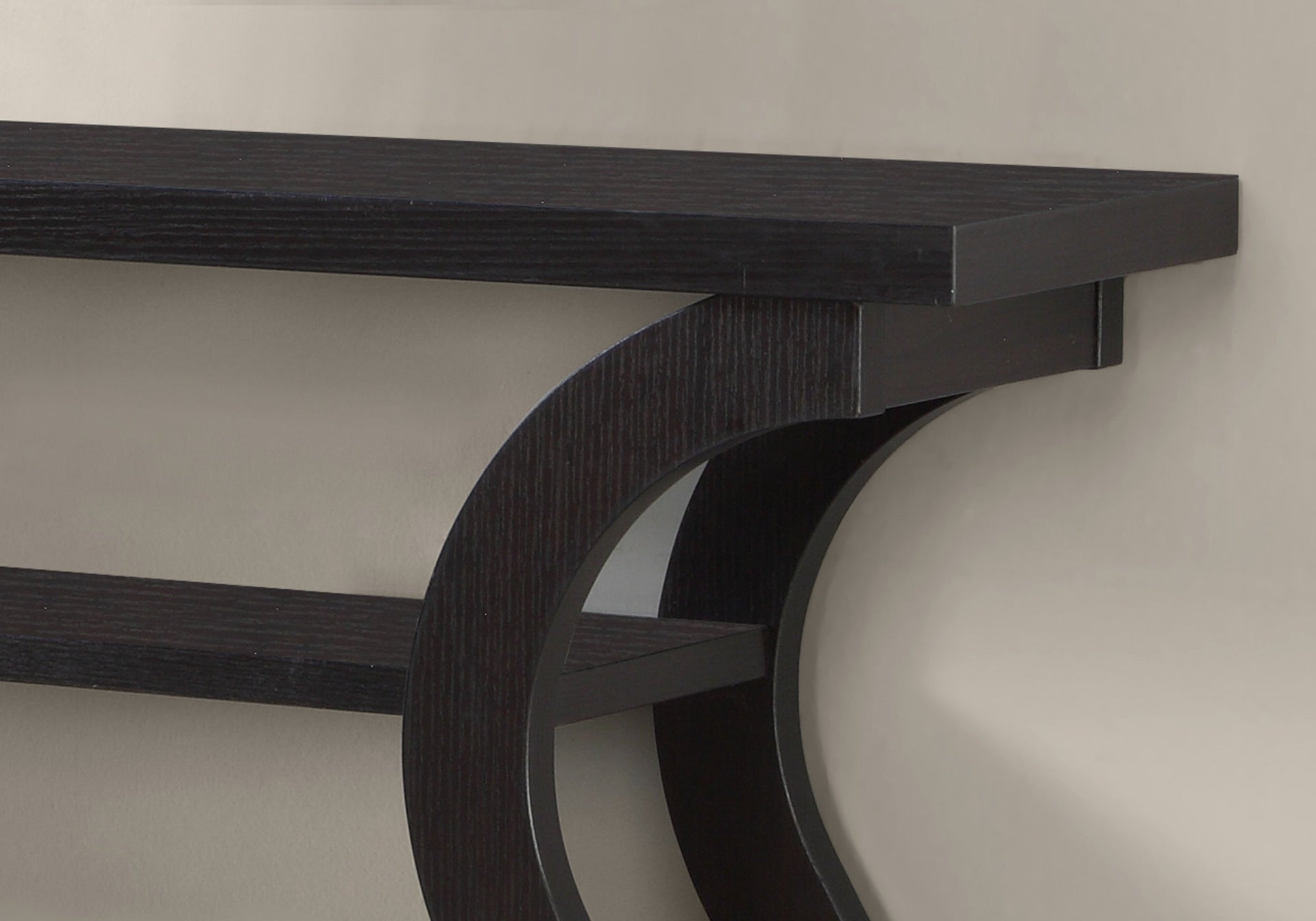Accent Table, Console, Entryway, Narrow, Sofa, Living Room, Bedroom, Brown Laminate, Contemporary, Modern