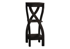 Accent Table, Side, End, Plant Stand, Square, Living Room, Bedroom, Brown Laminate, Contemporary, Modern