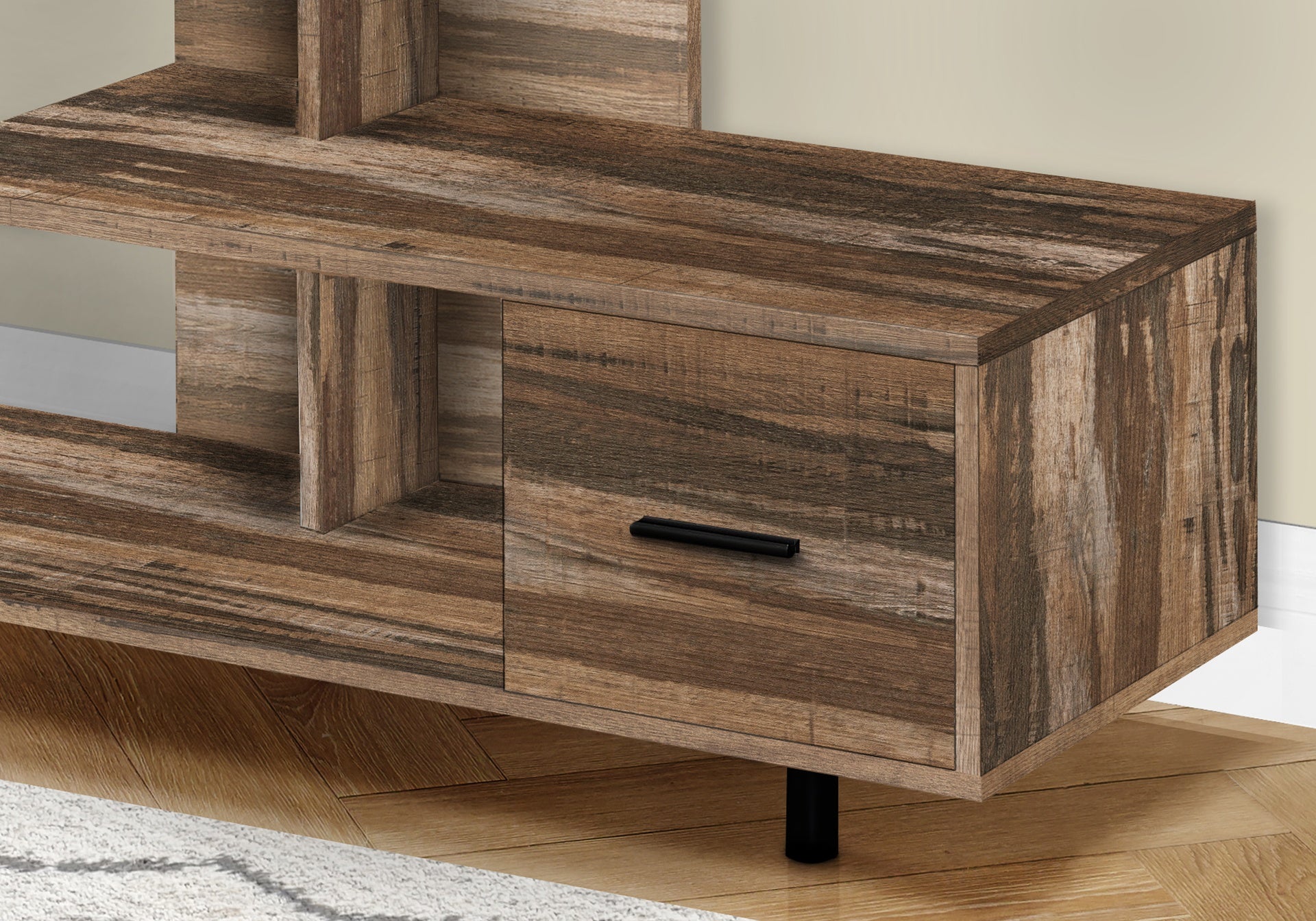 Tv Stand, 48 Inch, Console, Media Entertainment Center, Storage Drawer, Living Room, Bedroom, Brown Laminate, Contemporary, Modern