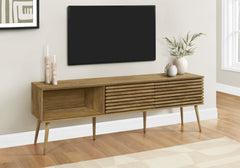 Tv Stand, 72 Inch, Media Entertainment Center, Storage Cabinet, Console, Storage Shelves, Bedroom, Living Room, Walnut Laminate, Contemporary, Modern