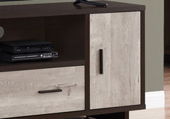 Tv Stand, 48 Inch, Console, Media Entertainment Center, Storage Cabinet, Drawers, Living Room, Bedroom, Brown Laminate, Contemporary, Modern