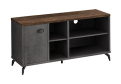 Tv Stand, 48 Inch, Console, Media Entertainment Center, Storage Cabinet, Living Room, Bedroom, Brown And Grey Laminate, Grey Metal, Contemporary, Modern