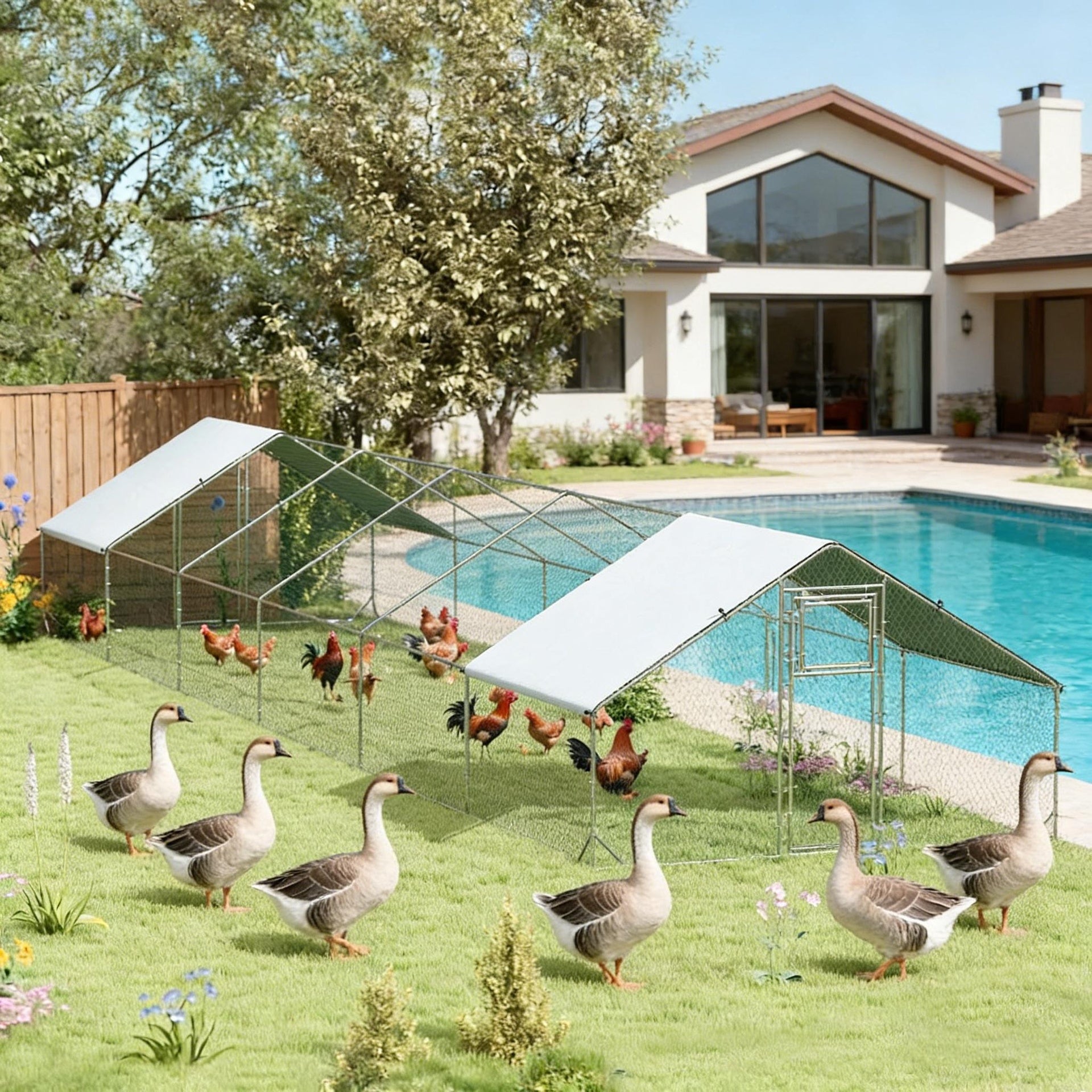 Large Pet House,Chicken Coop,Outdoor Hen House,Duck House
