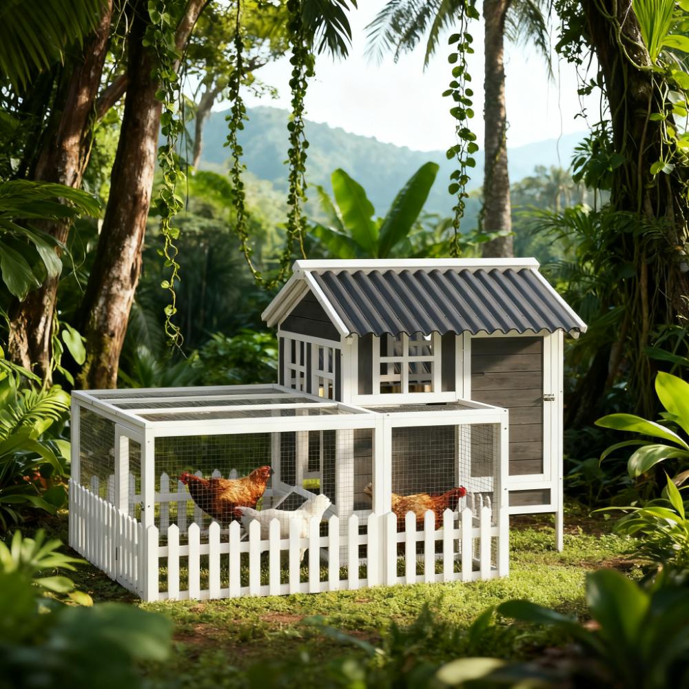 Wooden Chicken Coop for 3-4 Chickens
