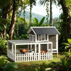 Wooden Chicken Coop for 3-4 Chickens