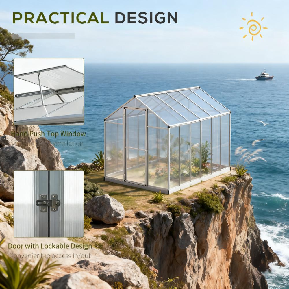 Greenhouse  10' L x 6' W  Greenhouse with Roof Vent