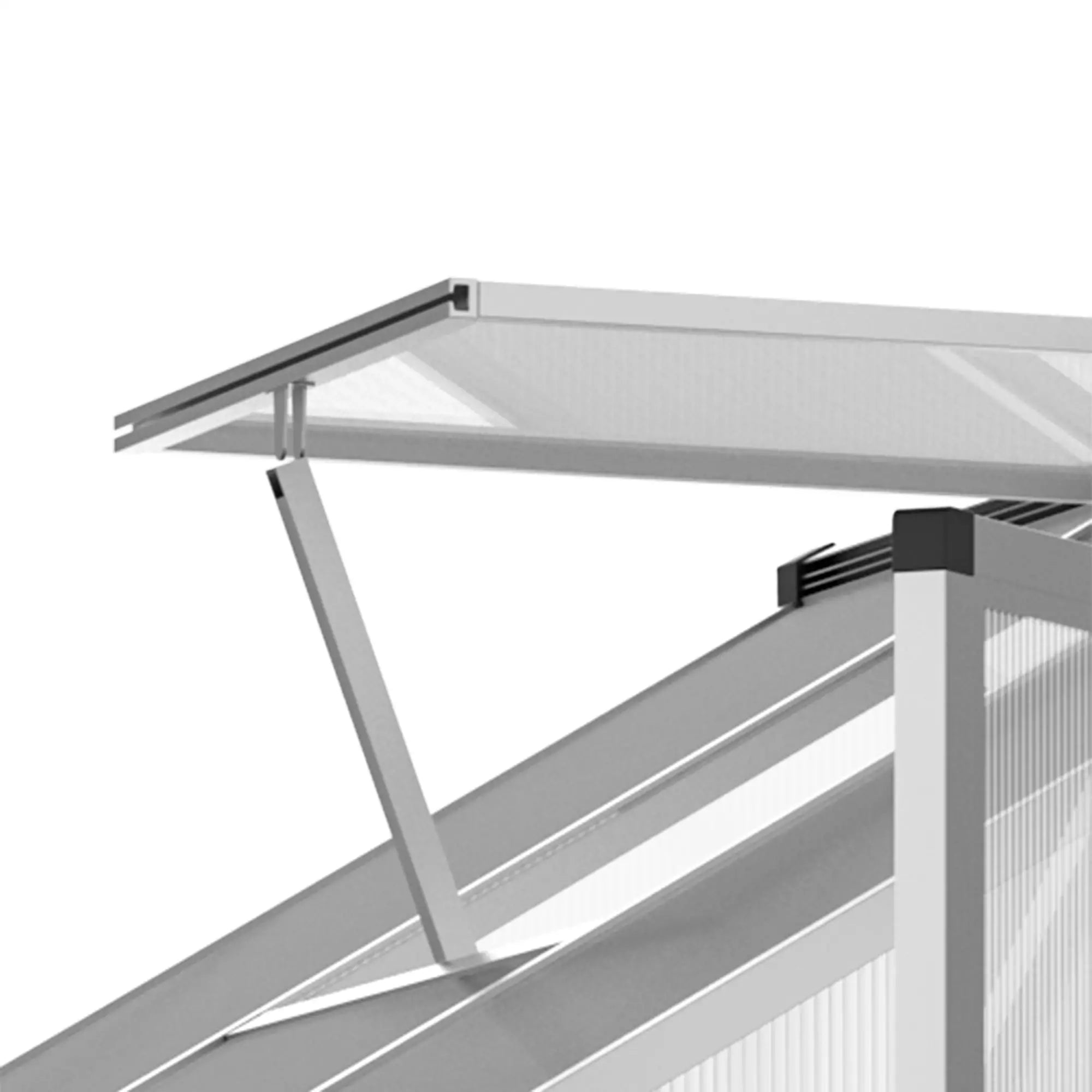 Greenhouse 6' L x 6' W Walk-In Polycarbonate Greenhouse with Roof Vent