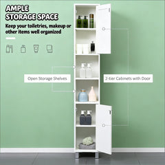 Freestanding Tower Cabinet,Tall Bathroom Storage Cabinet,Foyer Storage Cabinet
